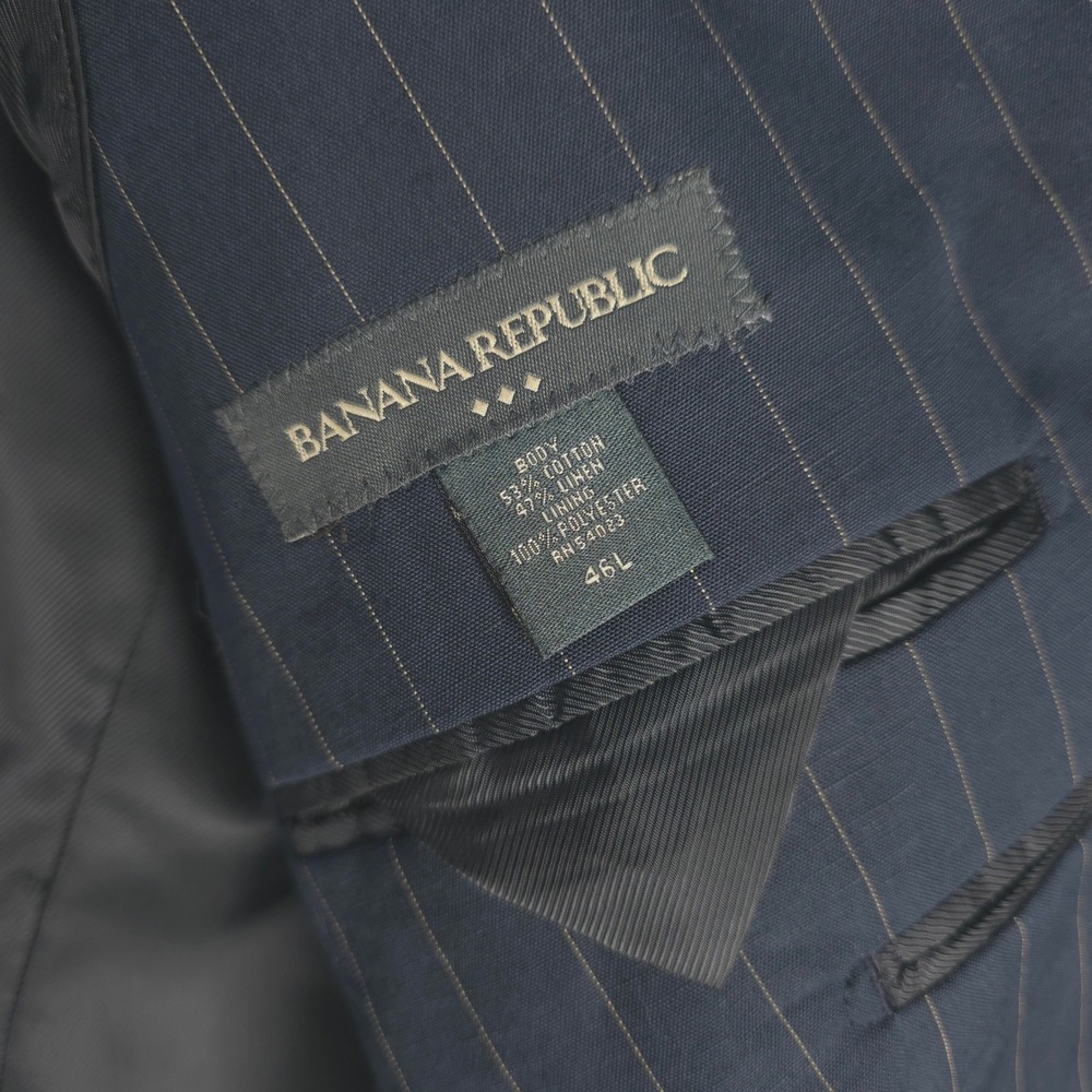 Banana Republic Pinstripe Blazer‎ Business Casual Jacket 46L - Picture 10 of 10